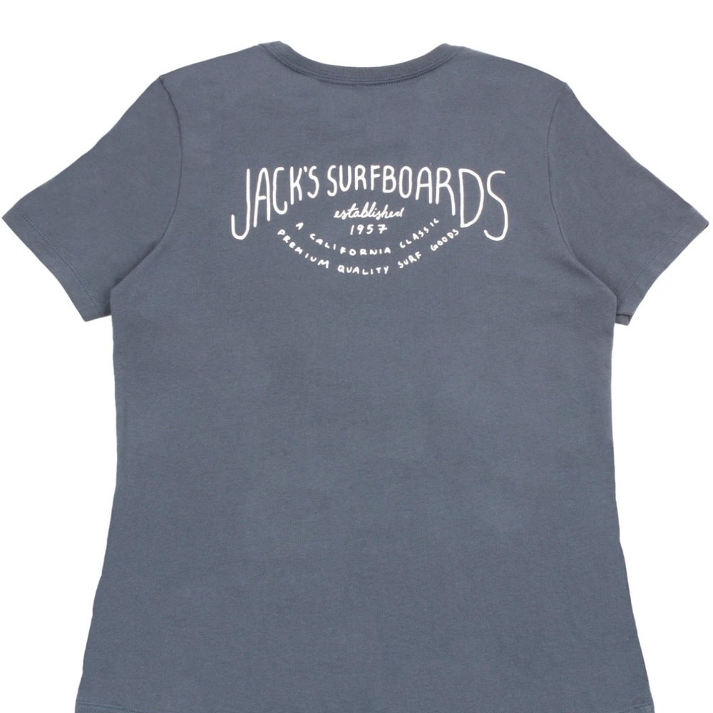 Jack's Surboards Women's Gray Short Sleeve T Shirt size M